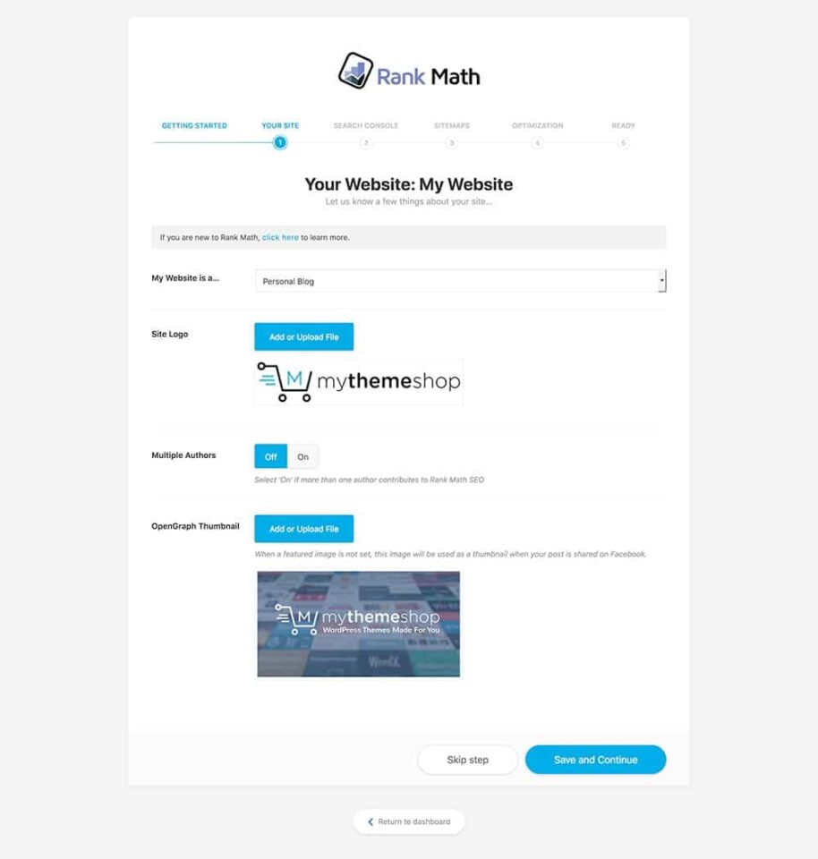 thiết lập rank math seo