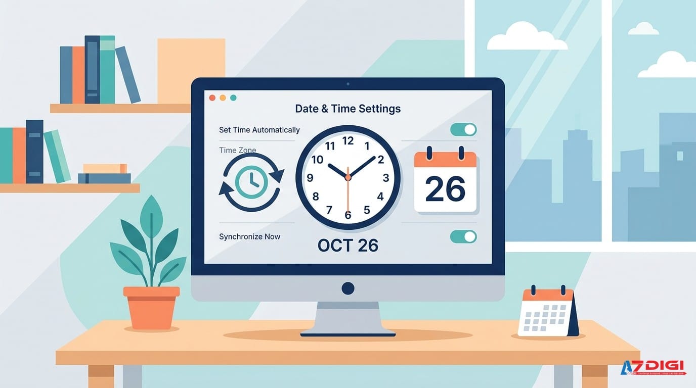 Lỗi Your Connection Is Not Private: nguyên nhân và cách khắc phục 6 Kiểm tra chỉnh ngày giờ hệ thống để sửa lỗi SSL