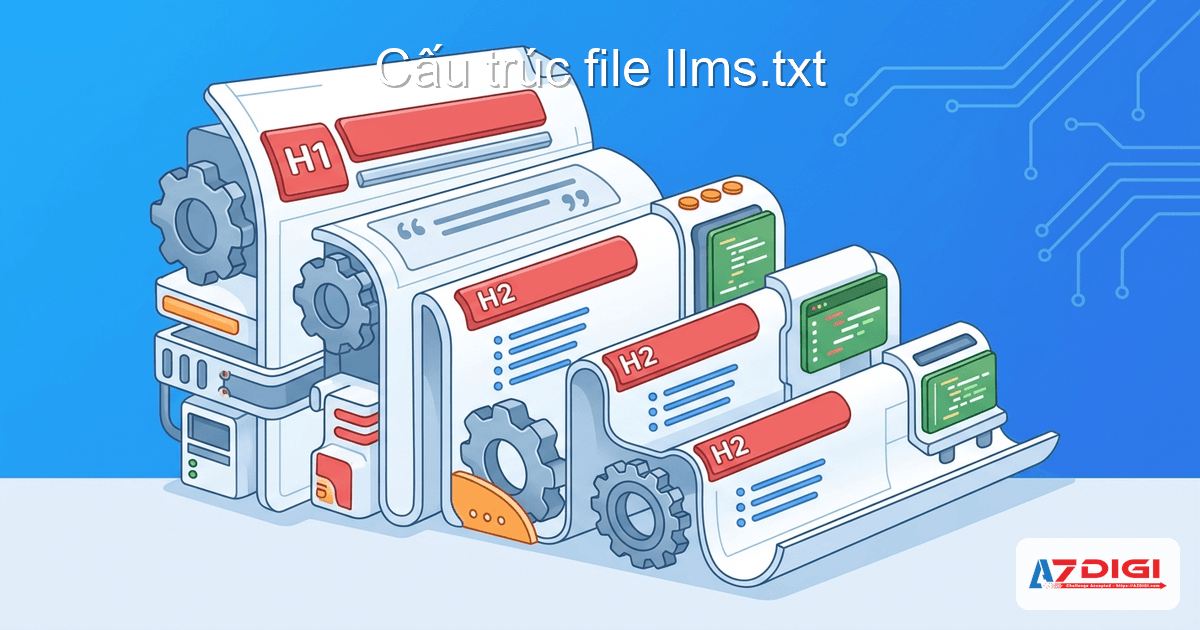 llms.txt là gì? Hướng dẫn tối ưu website cho AI (ChatGPT, Claude, Gemini) 4 Minh họa cấu trúc file llms.txt theo chuẩn