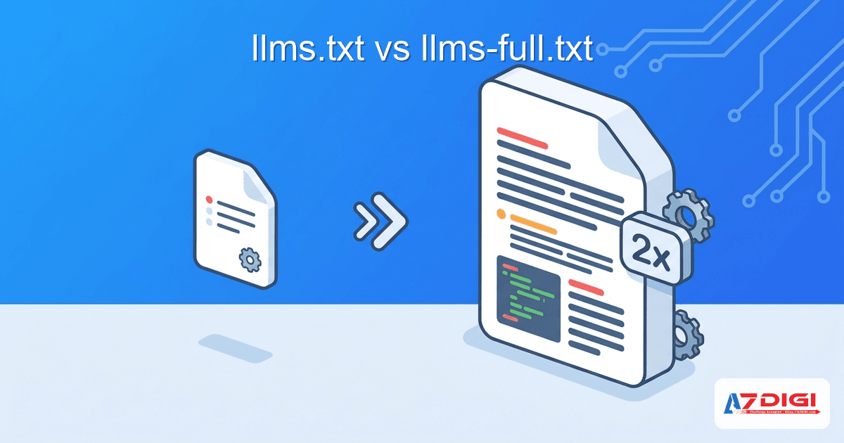 llms.txt là gì? Hướng dẫn tối ưu website cho AI (ChatGPT, Claude, Gemini) 5 So sánh llms.txt và llms-full.txt - phiên bản index vs full content