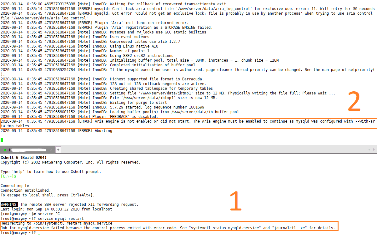 Hướng dẫn xử lý lỗi “Aria engine is not enabled or did not start” trên aaPanel 6 1 4