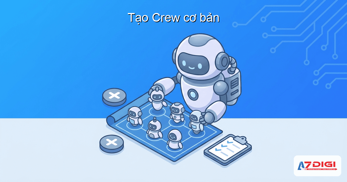 Crew: điều phối đội ngũ AI agents trong CrewAI 3 Tạo Crew cơ bản