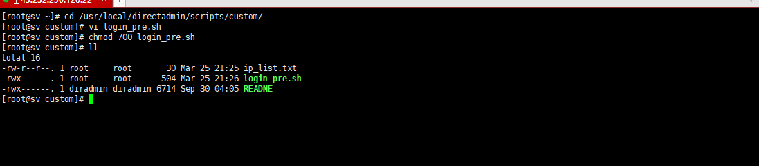 Hướng dẫn cấu hình Limit IP theo danh sách IP Directadmin 1.6 3 Capture 2