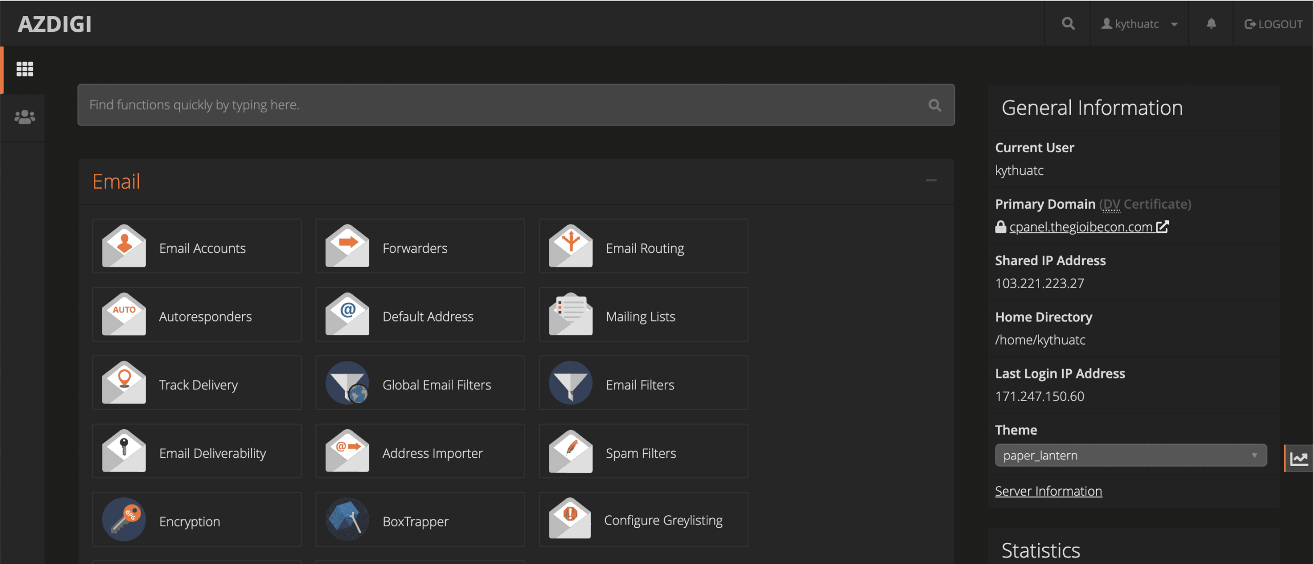 Thay đổi ngôn ngữ và giao diện cPanel 7 Thay đổi ngôn ngữ và giao diện cPanel