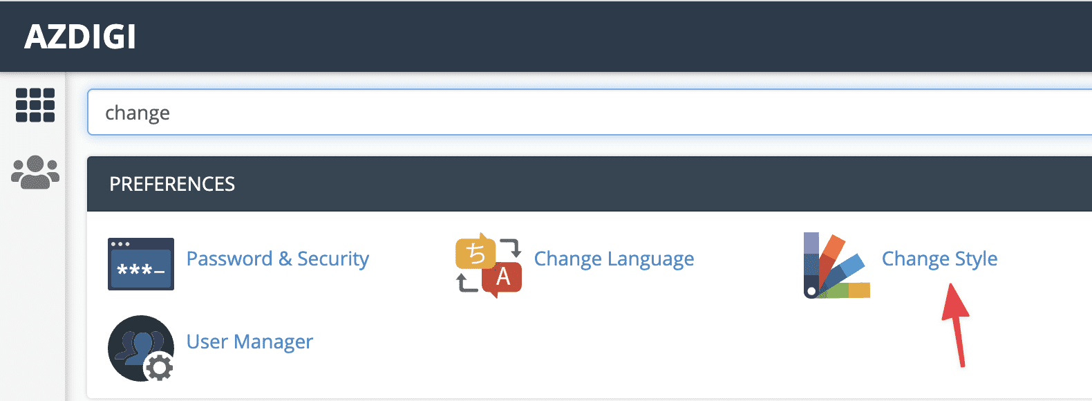 Thay đổi ngôn ngữ và giao diện cPanel 5 Thay đổi ngôn ngữ và giao diện cPanel