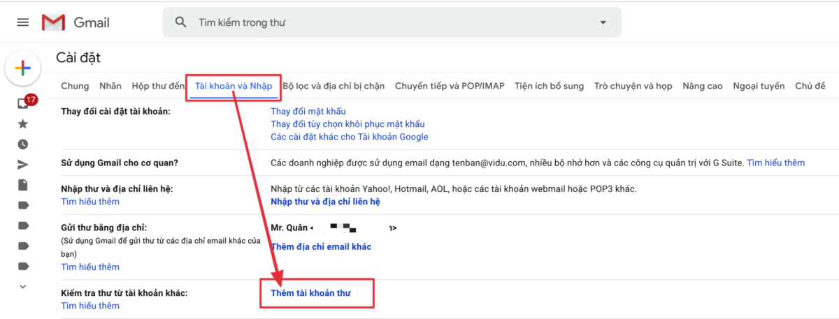 Pro Mail Hosting: Hướng dẫn thêm tài khoản mail vào Gmail 1 Pro Mail Hosting: Hướng dẫn thêm tài khoản mail vào Gmail