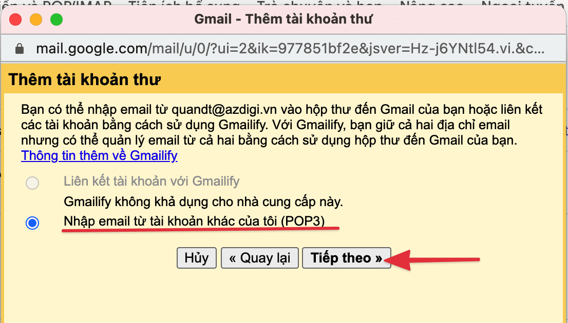 Pro Mail Hosting: Hướng dẫn thêm tài khoản mail vào Gmail 5 CleanShot 2020 09 26 at