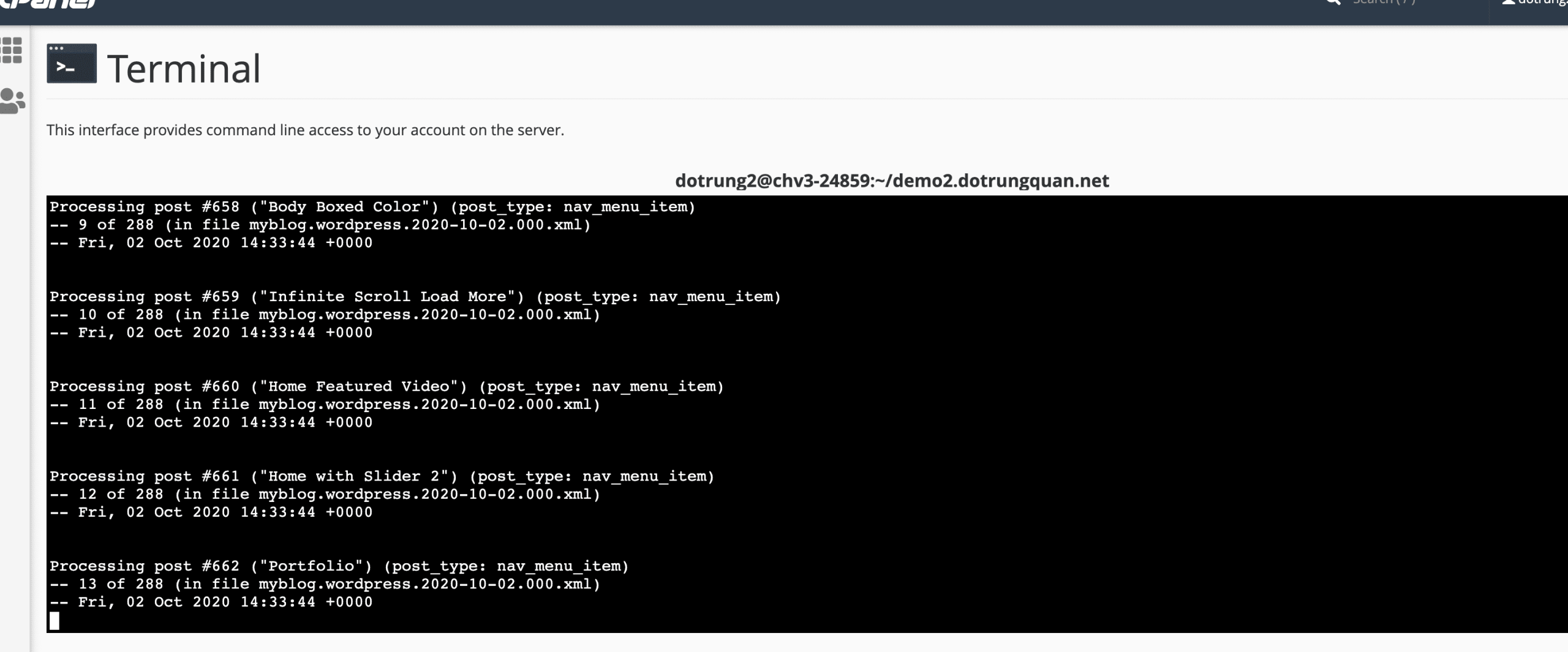 Sử dụng WP CLI để Export/Import Post giữ nội dung và hình ảnh 5 CleanShot 2020 10 02 at 21.33.41@2x scaled