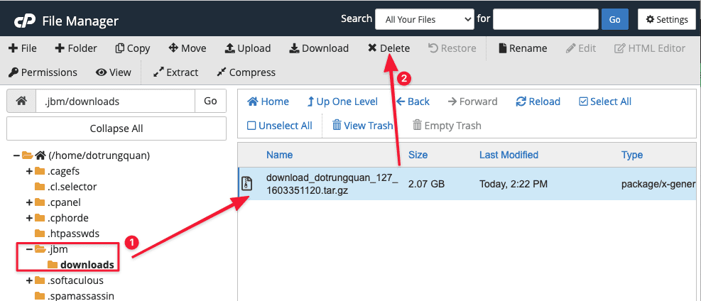 Hướng dẫn khôi phục dữ liệu Hosting với JetBackup 8 CleanShot 2020 10 22 at 14.50.14