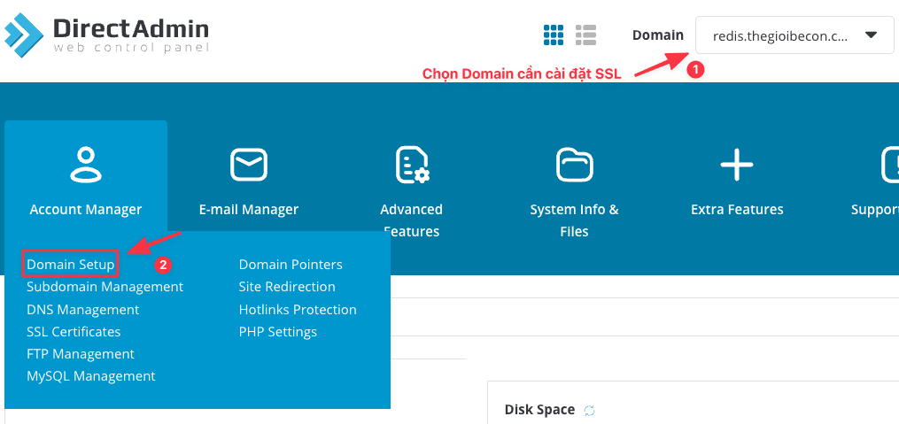 Xử lý lỗi “SSL is not enabled for this domain” trên DirectAdmin 3 SSL is not enabled for this domain