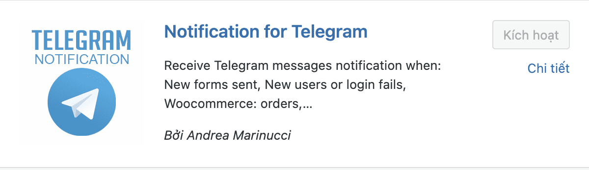 Thông báo đơn hàng Woocommerce qua Telegram 8 Thông báo đơn hàng Woocommerce qua Telegram