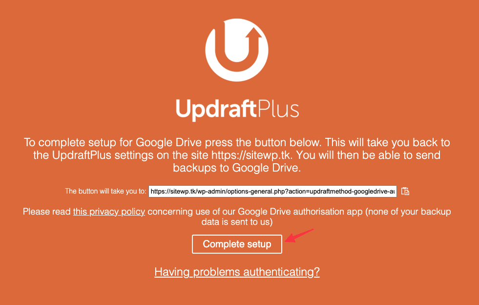 Backup dữ liệu WordPress lên Google Drive với UpdraftPlus 8 CleanShot 2022 05 06 at 22.53.43