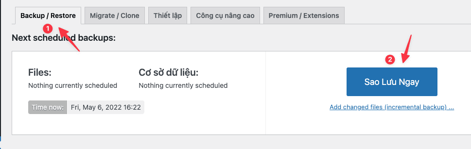 Backup dữ liệu WordPress lên Google Drive với UpdraftPlus 10 CleanShot 2022 05 06 at 23.23.01