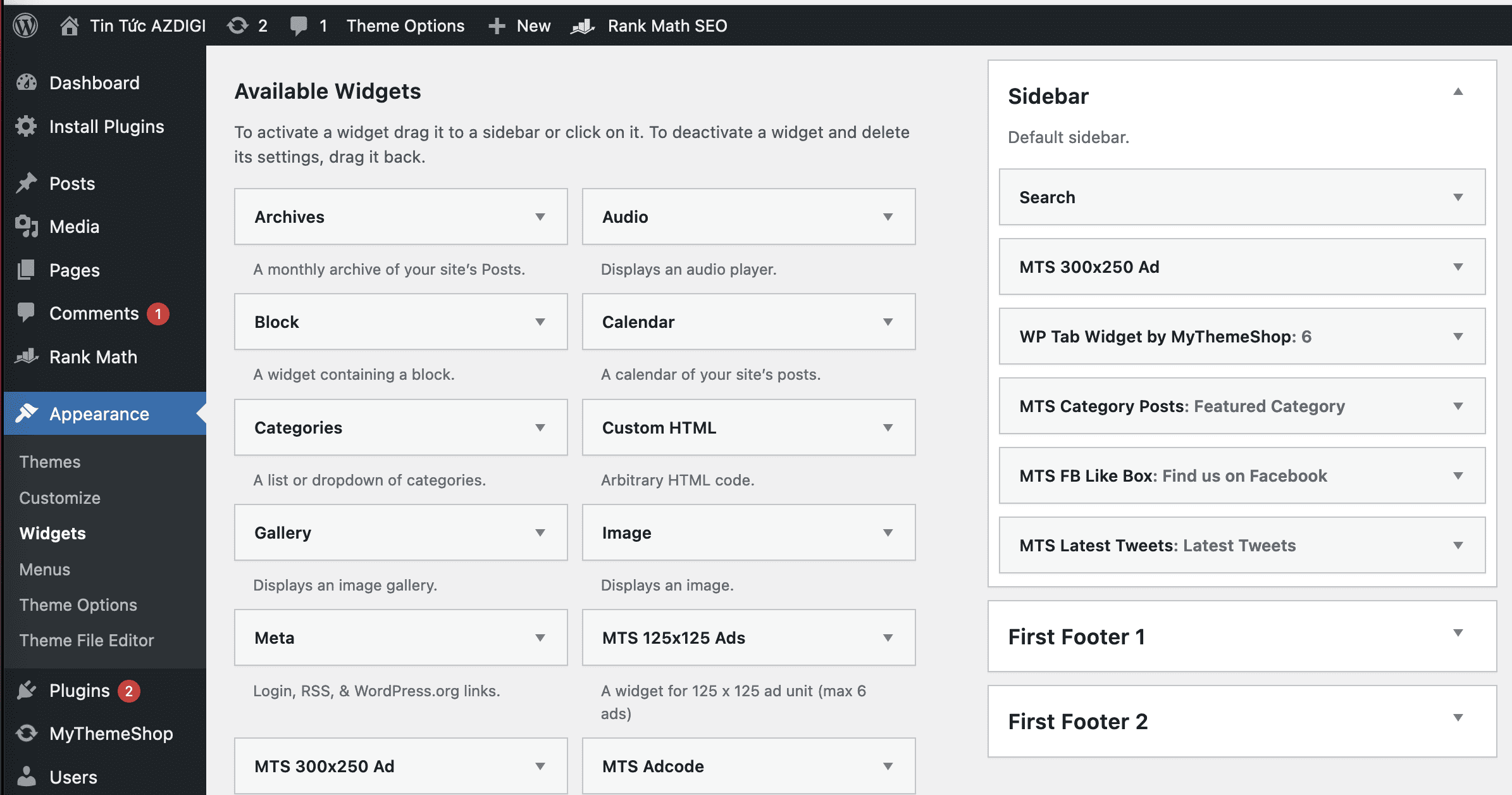 Hướng dẫn xử lý lỗi hiển thị Widget trên WordPress 4 CleanShot 2022 05 11 at