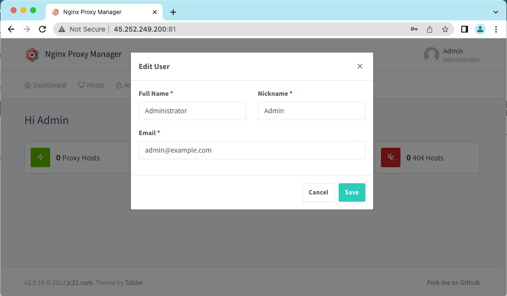 Cài đặt Nginx Proxy Manager với Docker Compose trên Ubuntu 22.04 4 Cài đặt Nginx Proxy Manager với Docker Compose trên Ubuntu 22.04