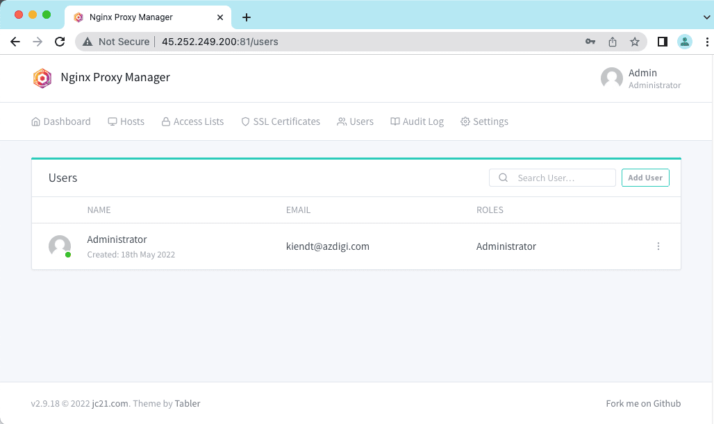 Cài đặt Nginx Proxy Manager với Docker Compose trên Ubuntu 22.04 5 Cài đặt Nginx Proxy Manager với Docker Compose trên Ubuntu 22.04