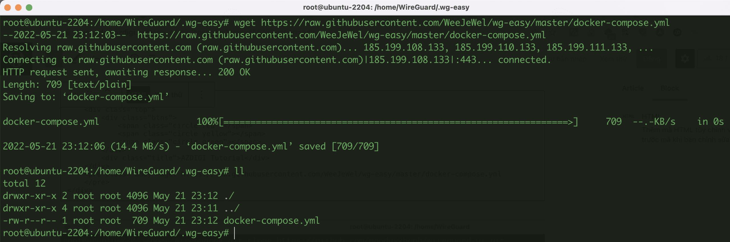 Cài đặt WireGuard với Docker Compose trên Ubuntu 22.04 2 Cài đặt WireGuard với Docker Compose trên Ubuntu 22.04