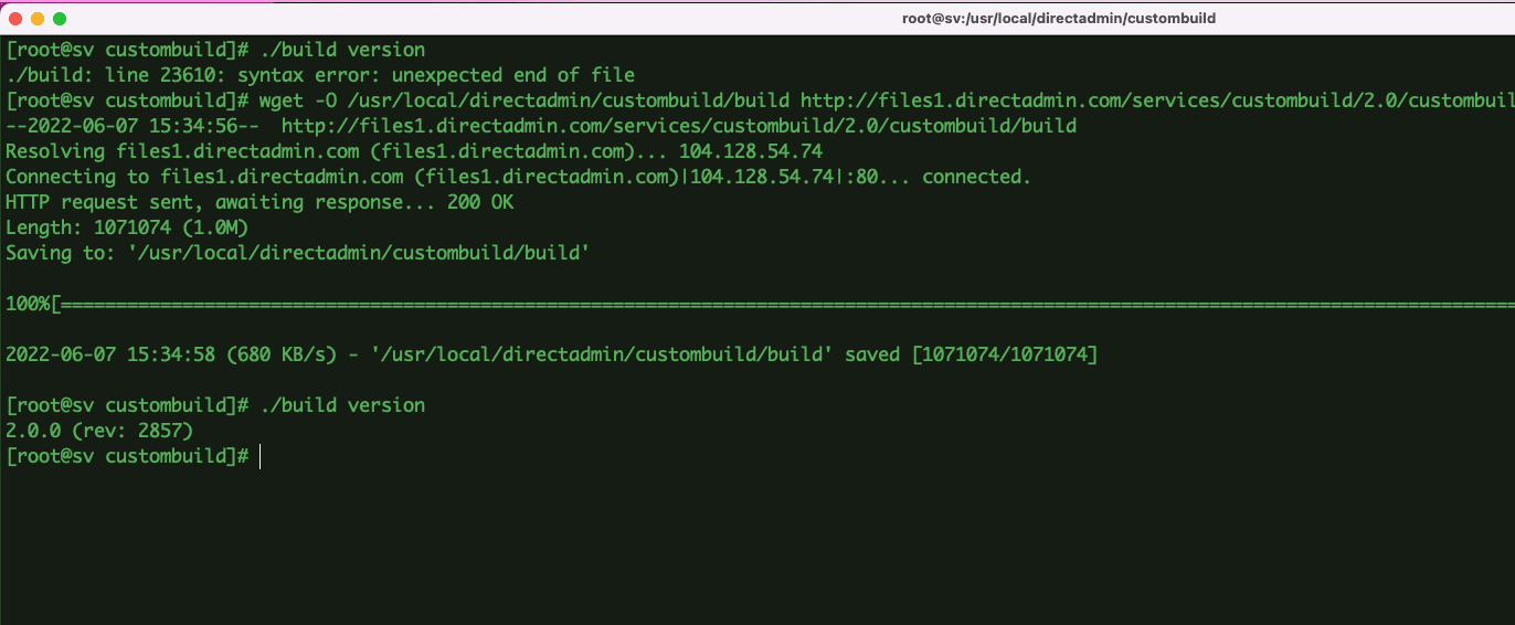 Hướng dẫn xử lý lỗi ‘syntax error: unexpected end of file’ trên DirectAdmin 2 CleanShot 2022 06 07 at 15.35.50