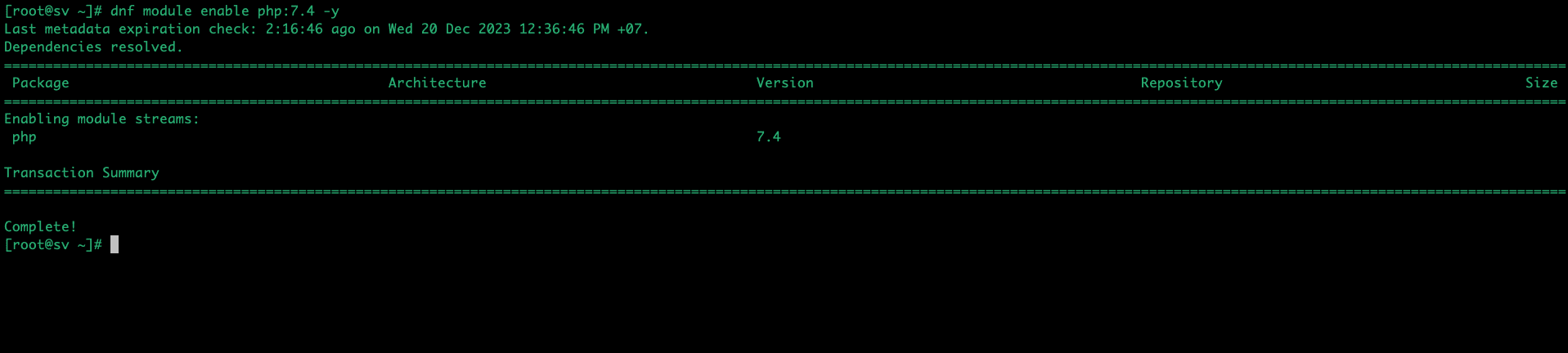 Hướng dẫn thay đổi PHP hệ thống Webmin trên Almalinux 9 CleanShot 2023 12 20 at 14.53.37