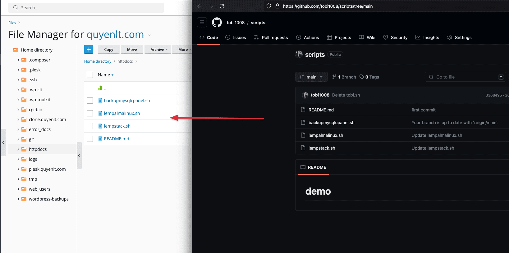 Hướng dẫn kết nối Plesk với Github 6 CleanShot 2023 12 25 at 21.16.39