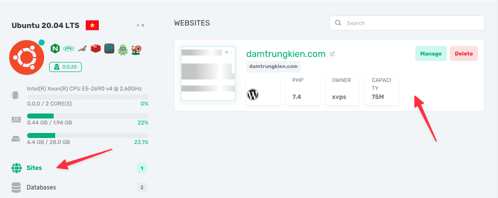 Hướng dẫn cài đặt WordPress lên XVPS 7 Hướng dẫn cài đặt WordPress lên XVPS