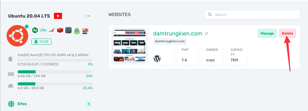Hướng dẫn cài đặt WordPress lên XVPS 10 Hướng dẫn cài đặt WordPress lên XVPS