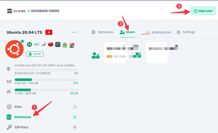 Hướng dẫn tạo Database trên XPVS 3 CleanShot 2024 01 03 at 14.47.05