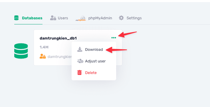 Hướng dẫn tạo Database trên XPVS 7 CleanShot 2024 01 03 at 15.15.06