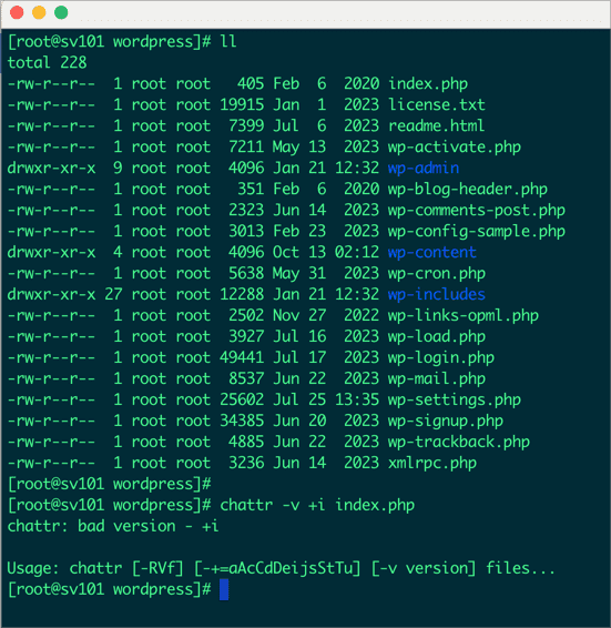 Hướng dẫn sử dụng lệnh chattr trong Linux 7 CleanShot 2024 01 21 at 12.39.46