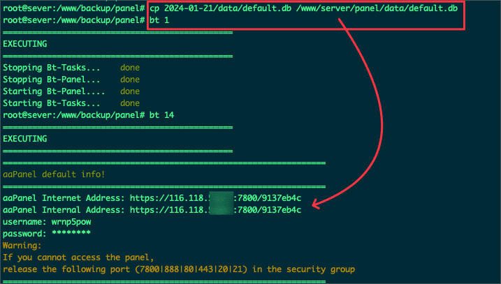 Hướng dẫn sửa lỗi Unable to login to AAPANEL 4 CleanShot 2024 01 22 at 08.44.24