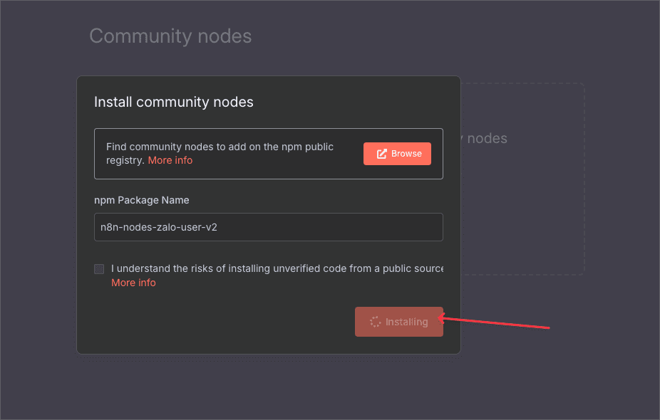 Hướng dẫn cài node zalo trên n8n 6 Hướng dẫn cài node zalo trên n8n