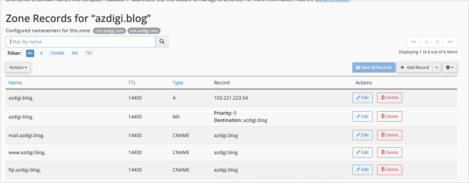 Hướng dẫn sửa DNS với tính năng Zone Editor trong cPanel 4 CleanShot 2025 06 18 at 13.53.40