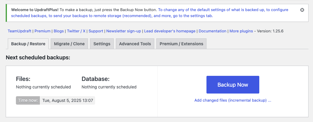 Backup dữ liệu WordPress lên S3 bằng plugin UpdraftPlus 5 Backup dữ liệu WordPress lên S3 bằng plugin UpdraftPlus