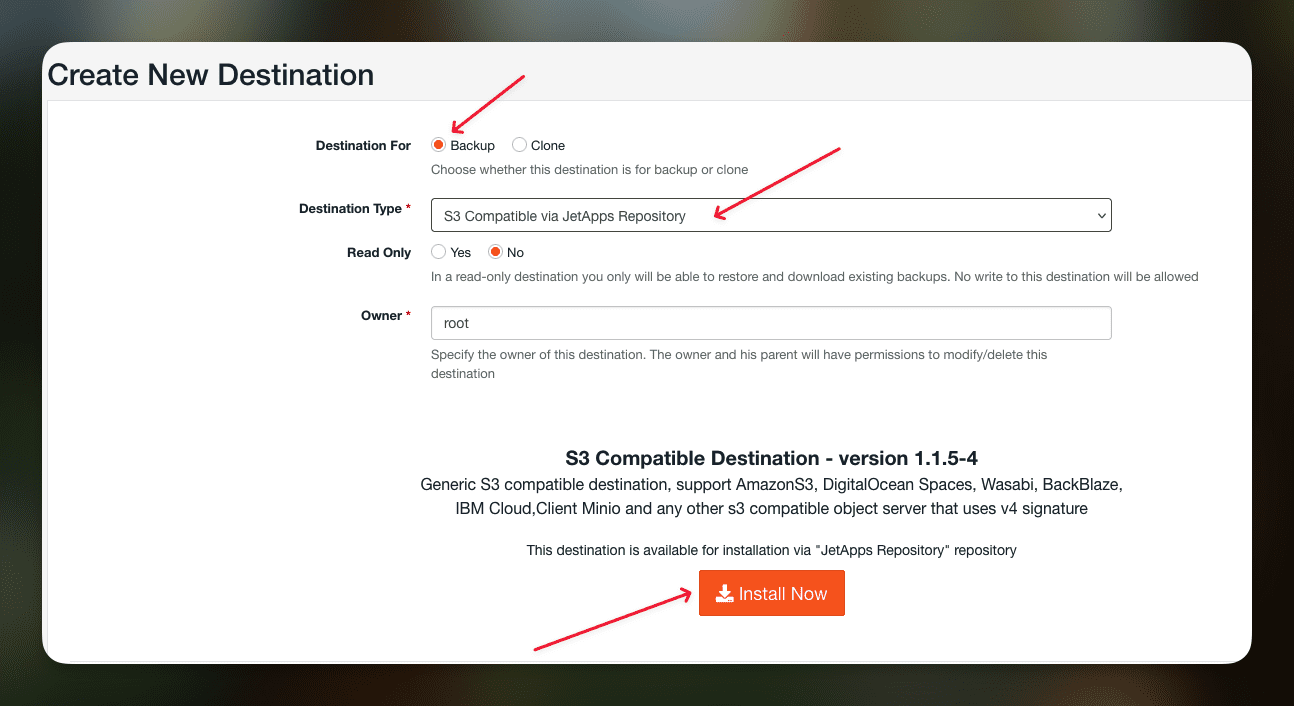 Hướng dẫn cấu hình Jetbackup lên S3 3 Hướng dẫn cấu hình Jetbackup lên S3