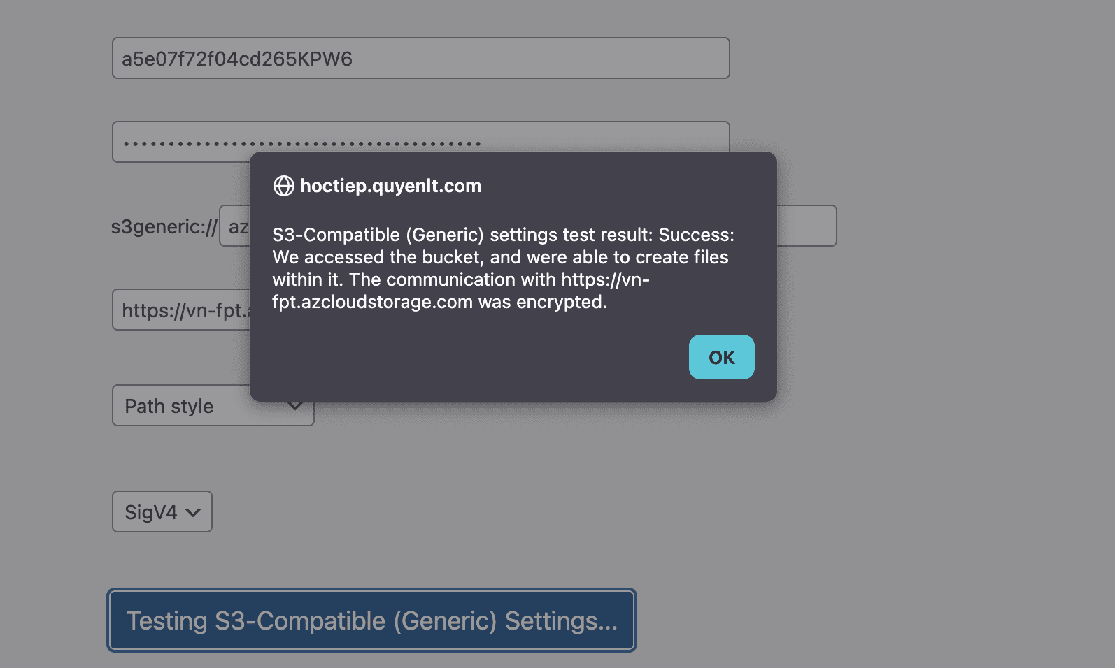 Backup dữ liệu WordPress lên S3 bằng plugin UpdraftPlus 10 CleanShot 2026 01 05 at