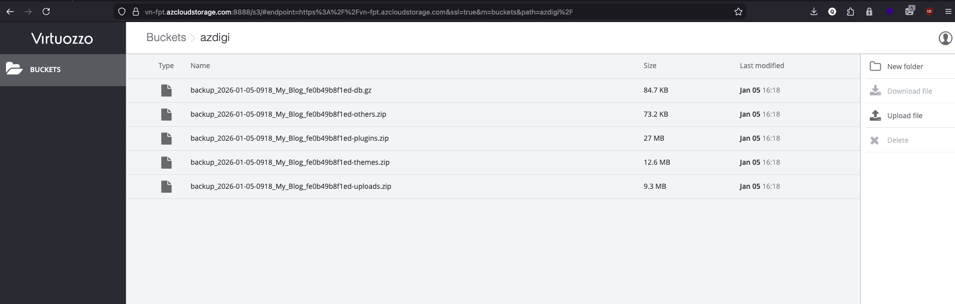 Backup dữ liệu WordPress lên S3 bằng plugin UpdraftPlus 14 CleanShot 2026 01 05 at 16.21.44
