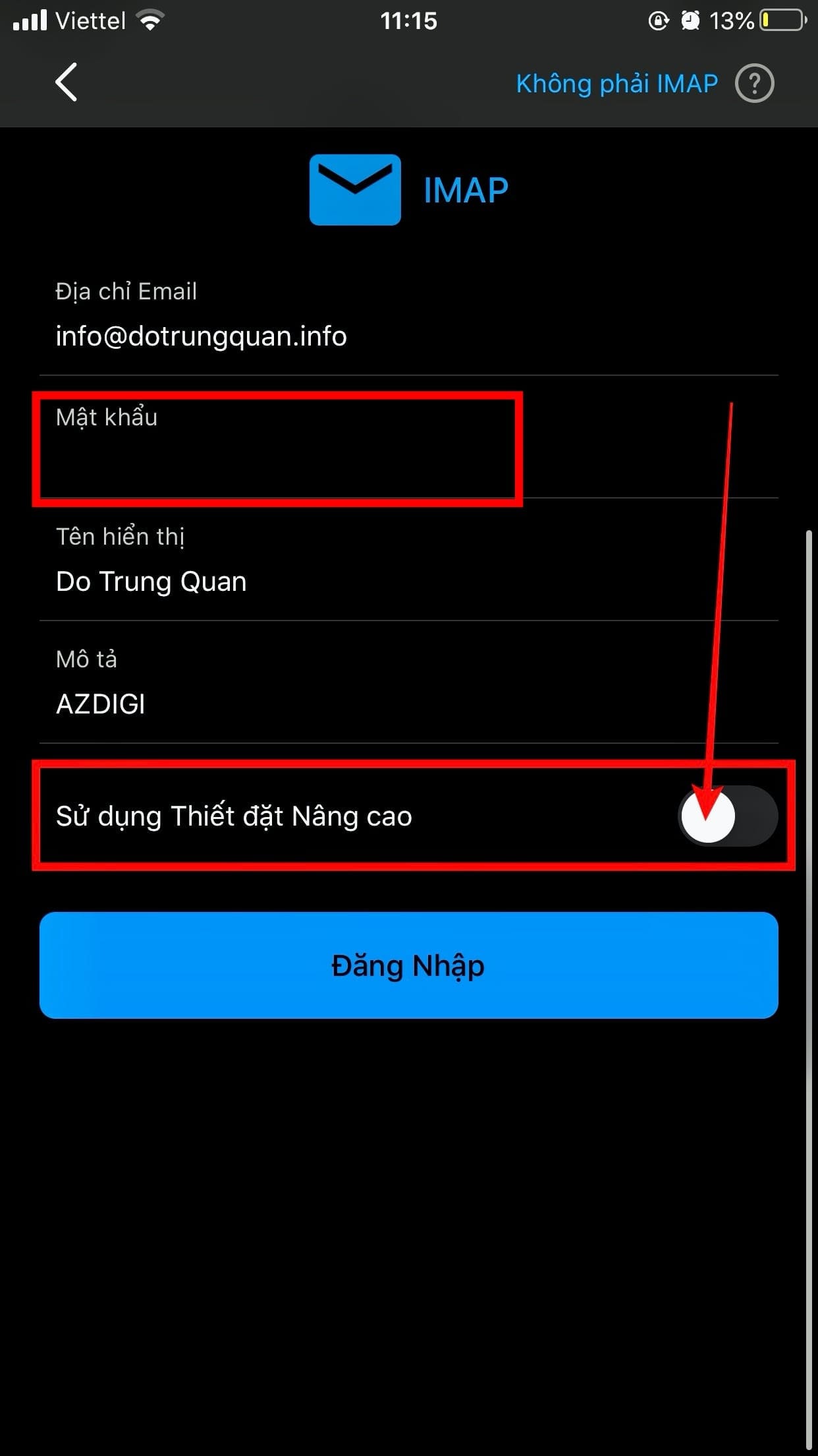 Pro Mail Hosting: Hướng dẫn đăng nhập mail trên Outlook IOS 5 IMG 1420