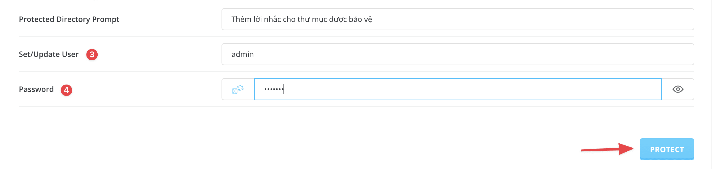 Hướng dẫn thiết lập Password Protected Directories trên DirectAdmin 5 Protect DA3