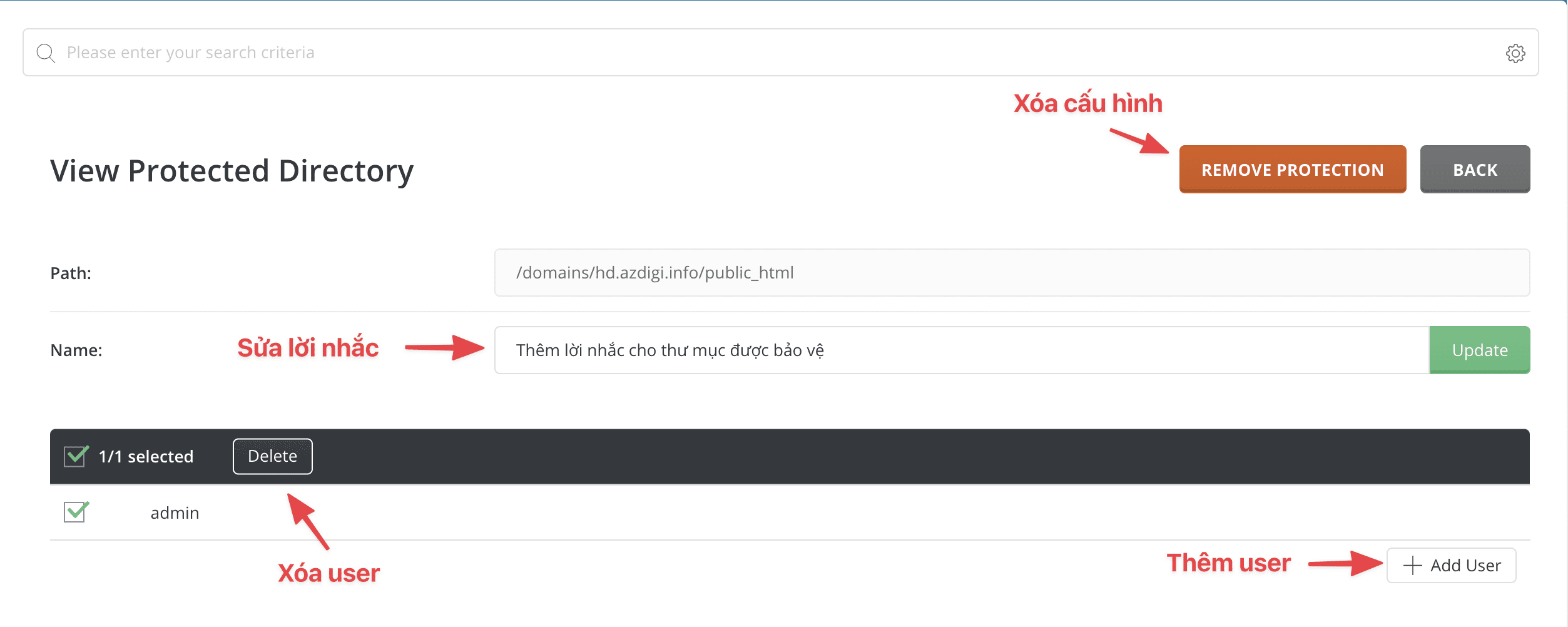 Hướng dẫn thiết lập Password Protected Directories trên DirectAdmin 7 Password Protected Directories