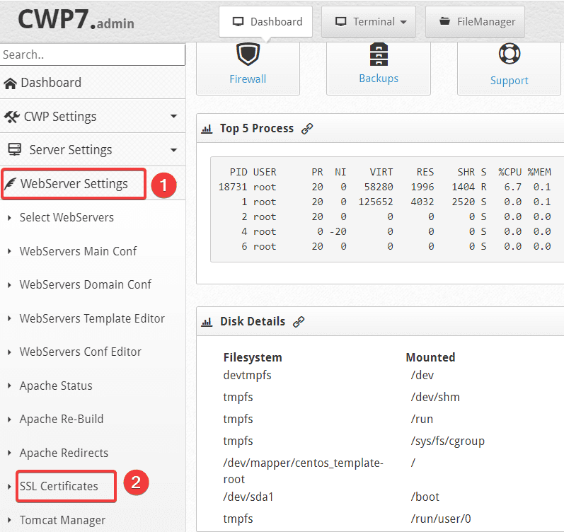 Cài đặt SSL có phí trên Centos Web Panel (CWP) 3 Cài đặt SSL có phí trên Centos Web Panel