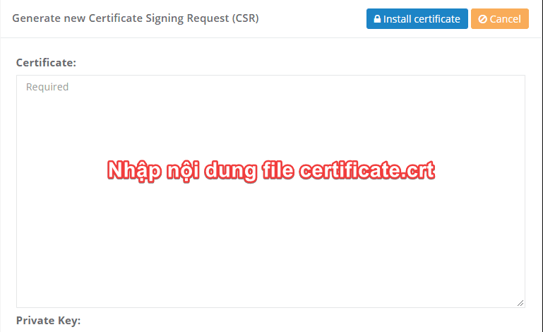 Cài đặt SSL có phí trên Centos Web Panel (CWP) 7 Cài đặt SSL có phí trên Centos Web Panel