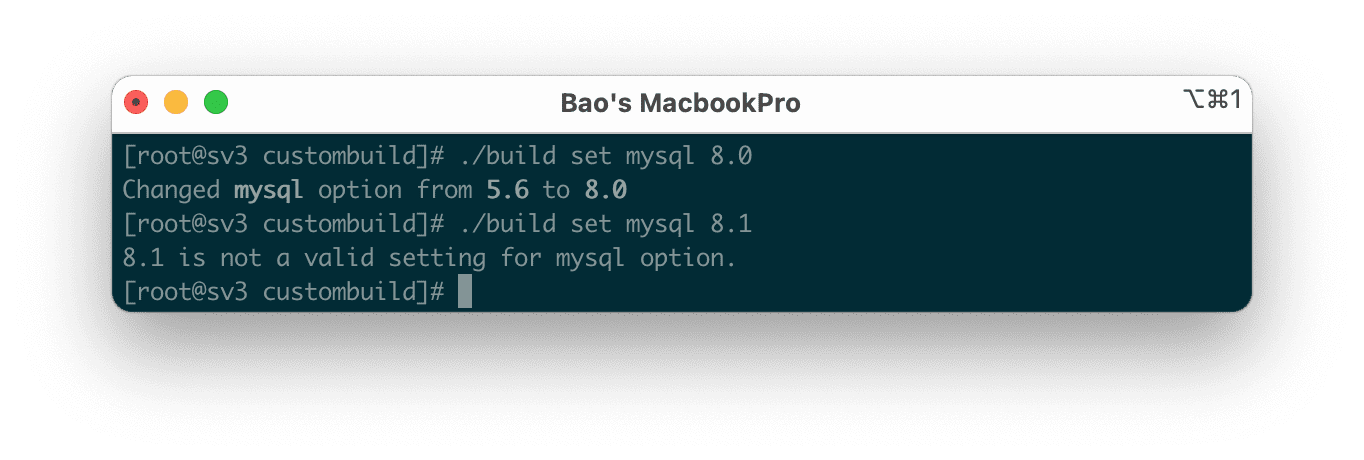 Nâng cấp MySQL trên DirectAdmin với CustomBuild 2.0 3 Nâng cấp Mysql trên DirectAdmin