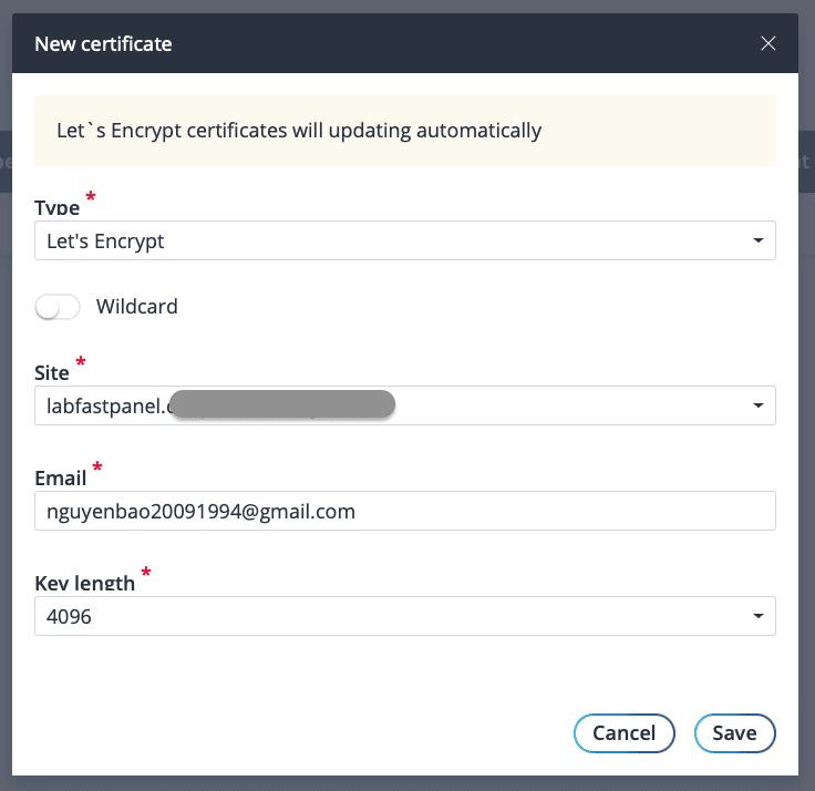 Hướng dẫn cài đặt SSL Let’s Encrypt cho website trên FASTPANEL 8 Screen Shot 2020 09 24 at 10.38.24 AM