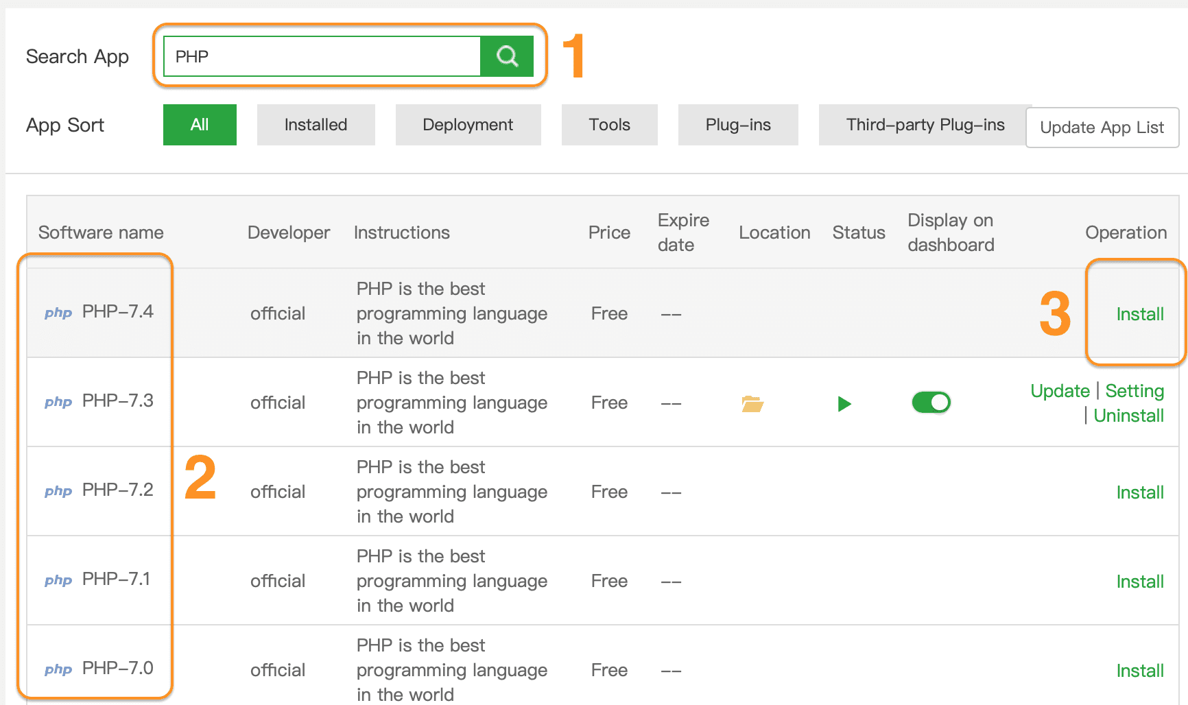 Cài nhiều phiên bản PHP cho aaPanel 4 how to install multiple php aapanel