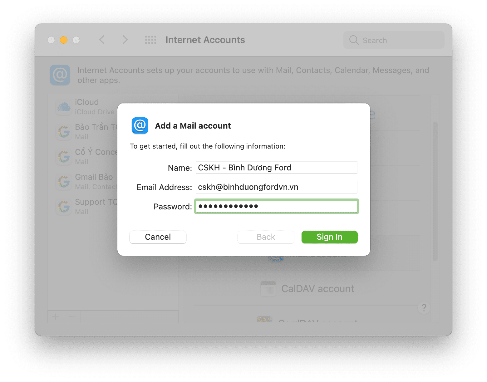 Thêm tài khoản Email vào ứng dụng Mail MacOS 13 Screen Shot 2020 12 10 at 2.15.15 PM