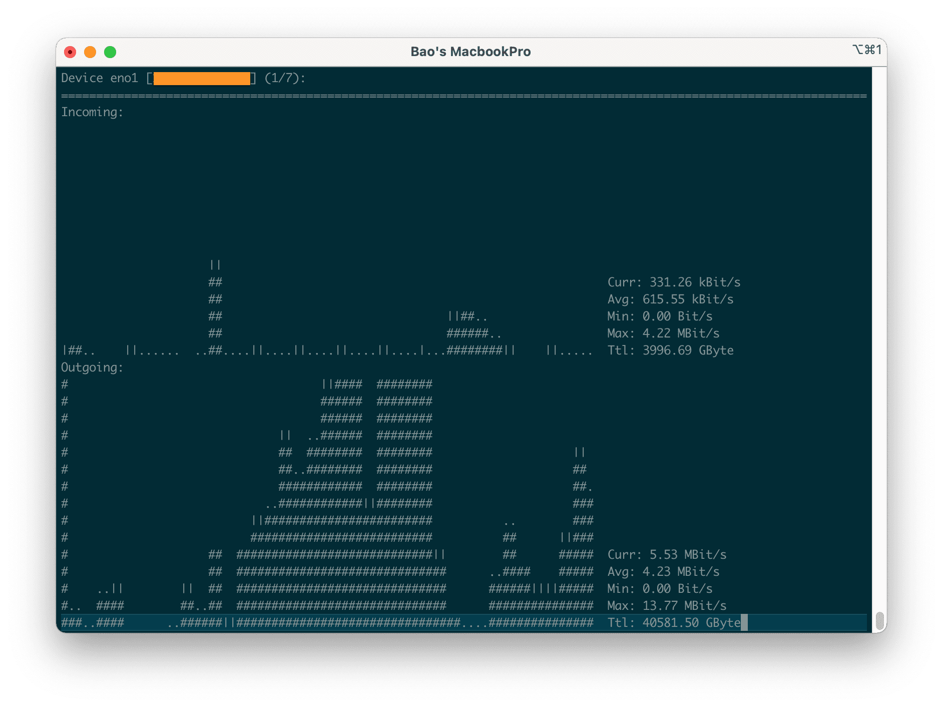 nload – Giám sát sử dụng băng thông trên Linux 3 nload-monitor-linux-network-bandwidth-usage