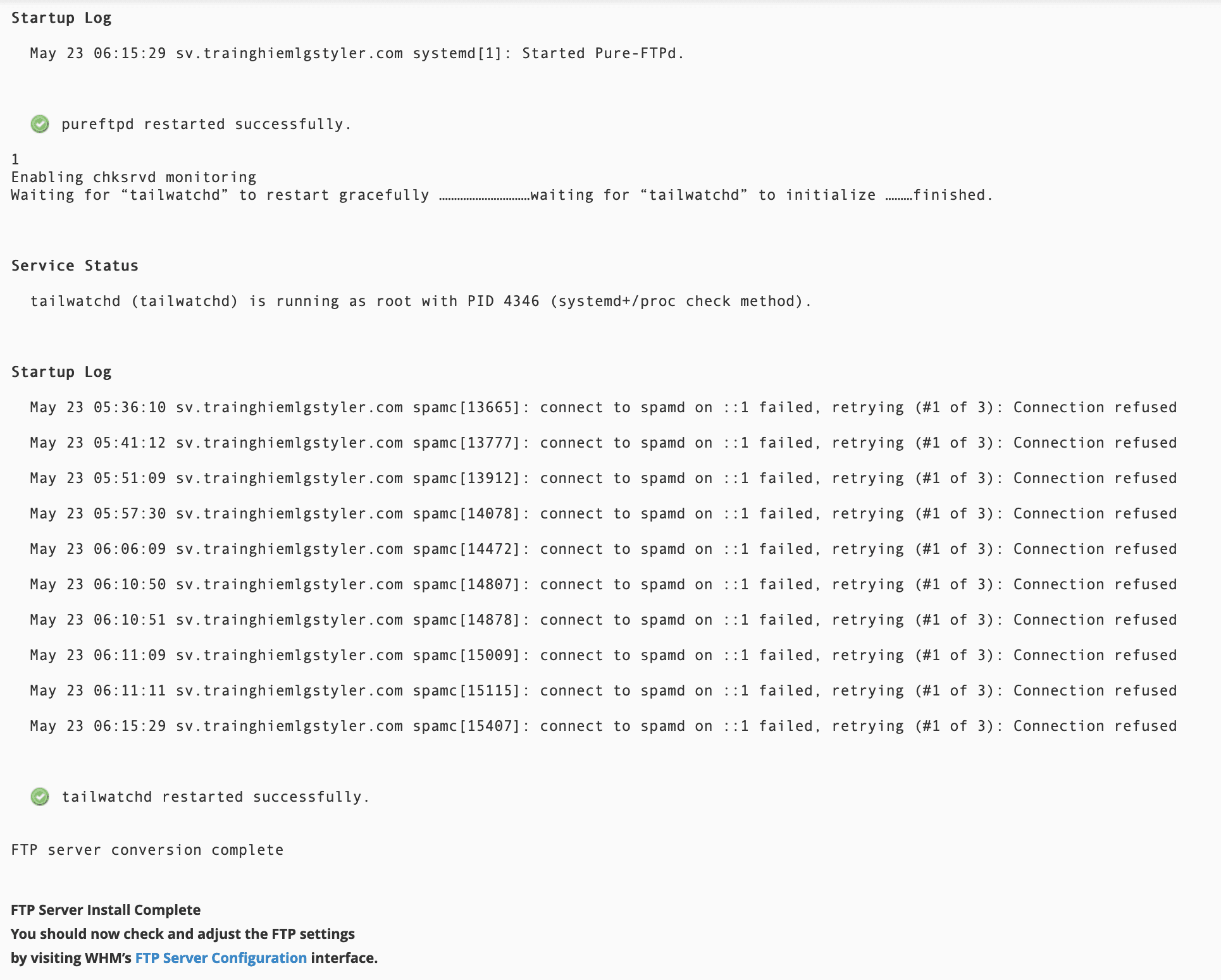 Cài đặt FTP Server trên cPanel 5 Cài đặt FTP Server trên cPanel