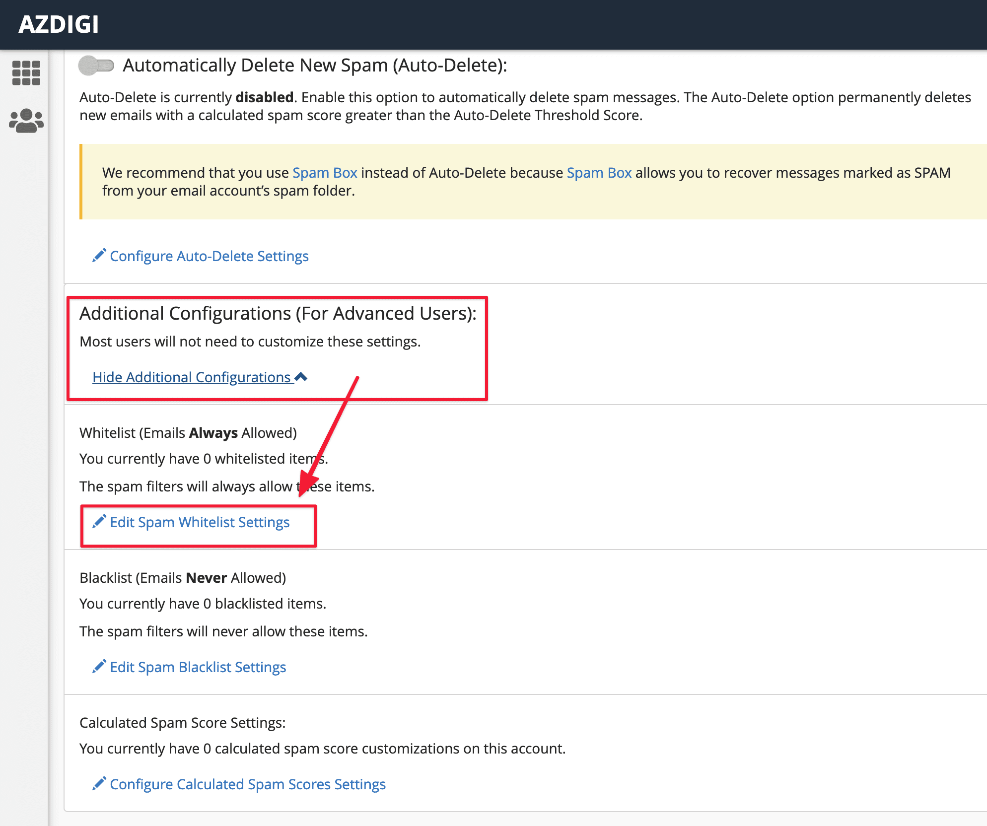 Hướng dẫn sử dụng Spam Filters trong cPanel 8 Screenshot 2020 11 15 at