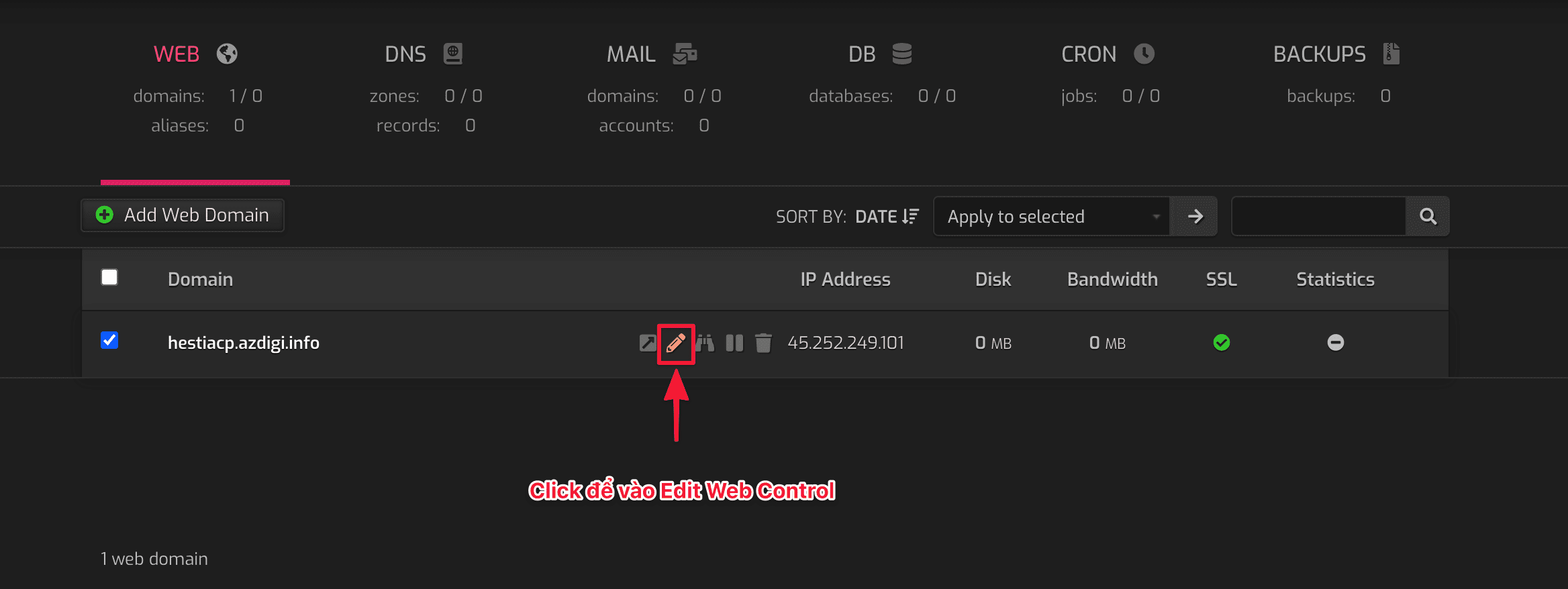 Hướng dẫn cài SSL trên HestiaCP 3 cài SSL trên HestiaCP