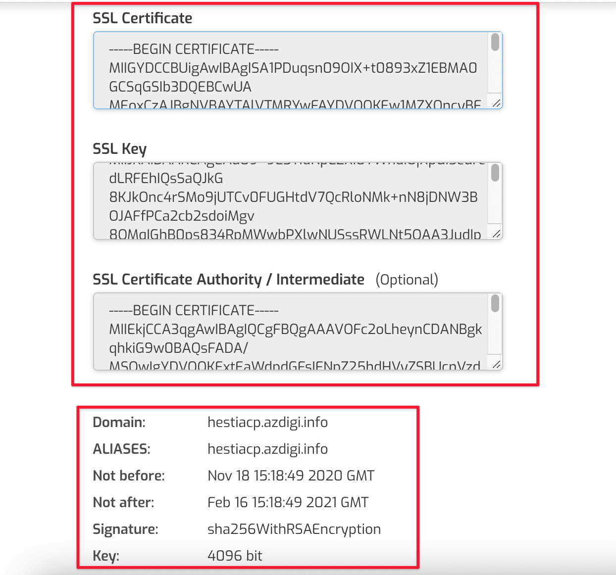 Hướng dẫn cài SSL trên HestiaCP 6 cài SSL trên HestiaCP